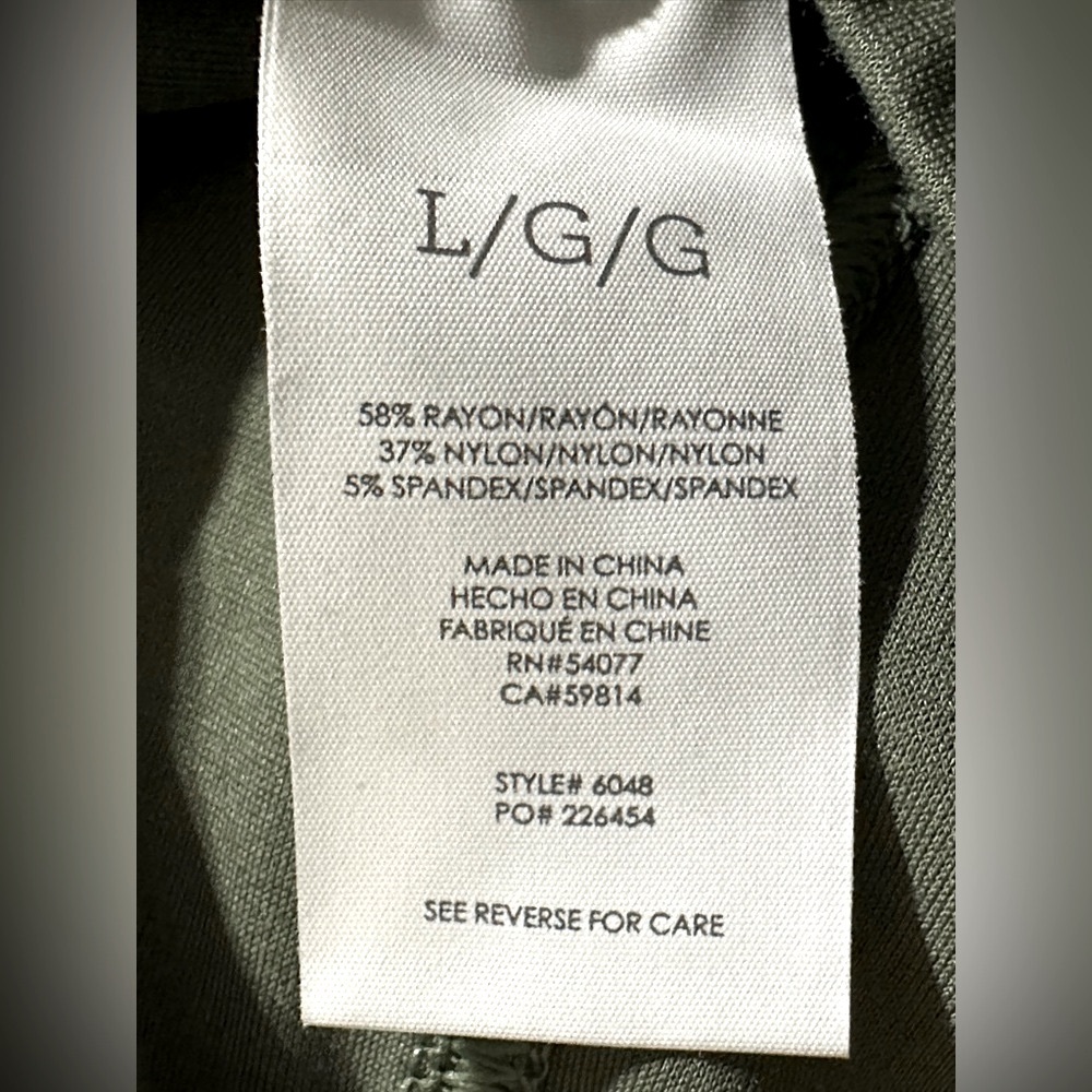 CABI Everyday Lounger Jogger Pants size Large olive green rayon nylon blend EUC - Picture 12 of 13